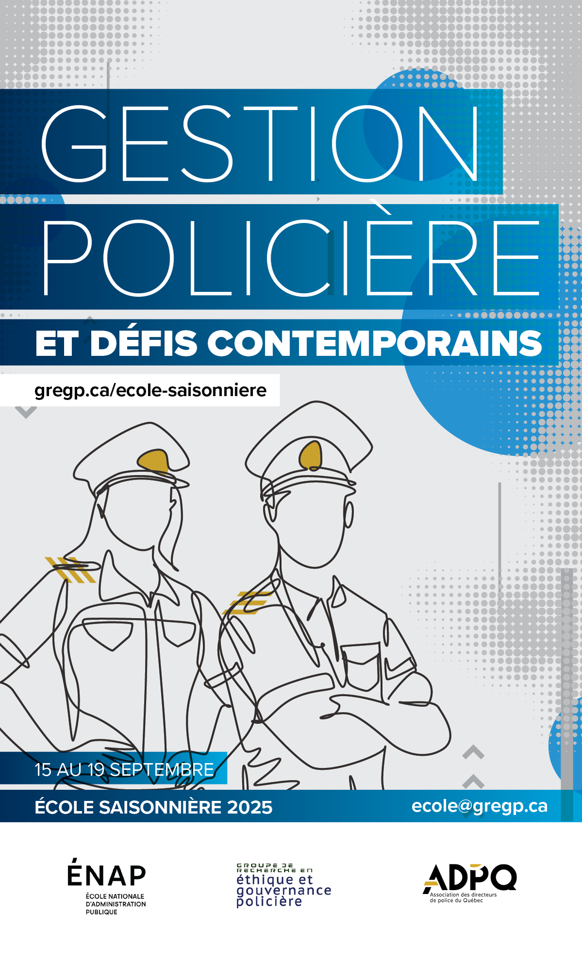 Gestion policière et défis contemporains - École saisonnière 2025